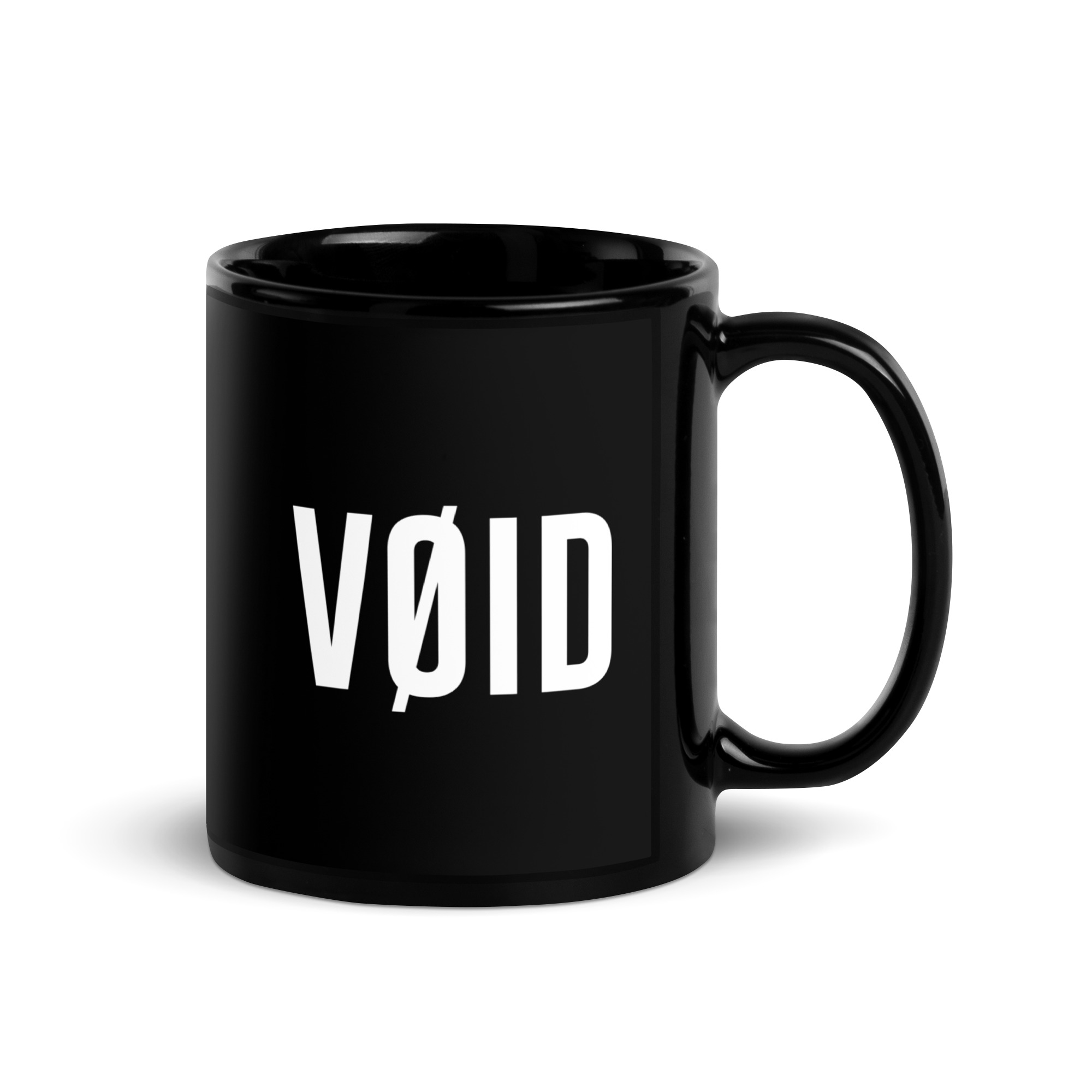 Mug — VOID Logo — Black, 325 ml, handle on the right