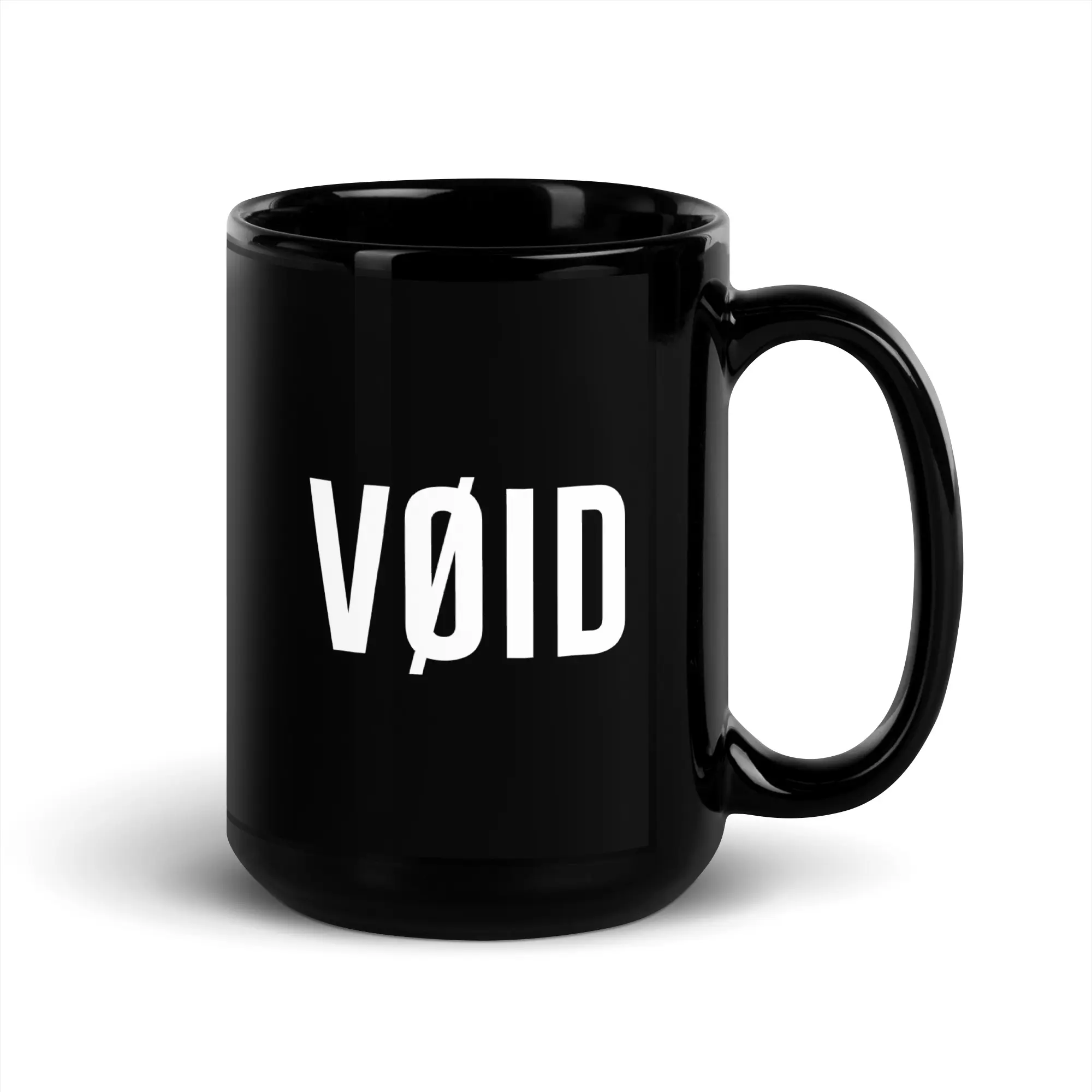 Mug — VOID Logo — Black, 440 ml, handle on the right