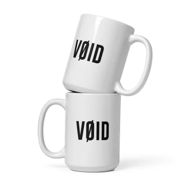 Mug — VOID Logo — White, 440 ml, front